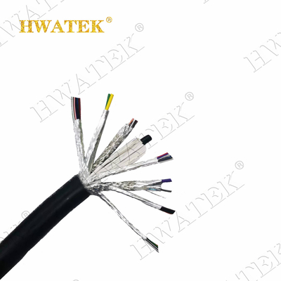 1P × 28AWG + 2C × 26AWG PVC Jacket Shield Multicore Kabel UL 20276 Zinnbraun